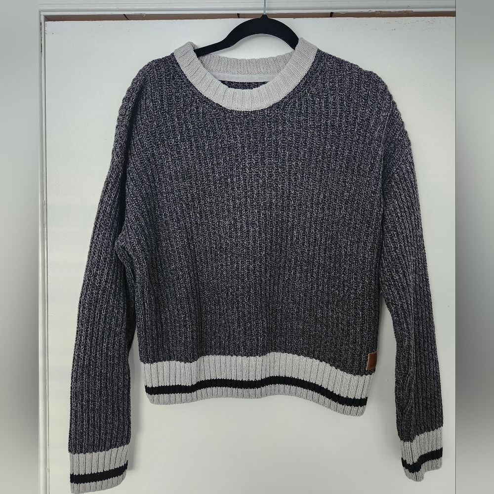 Roots Genuine Cabin Cozy Knit Gray Sweater